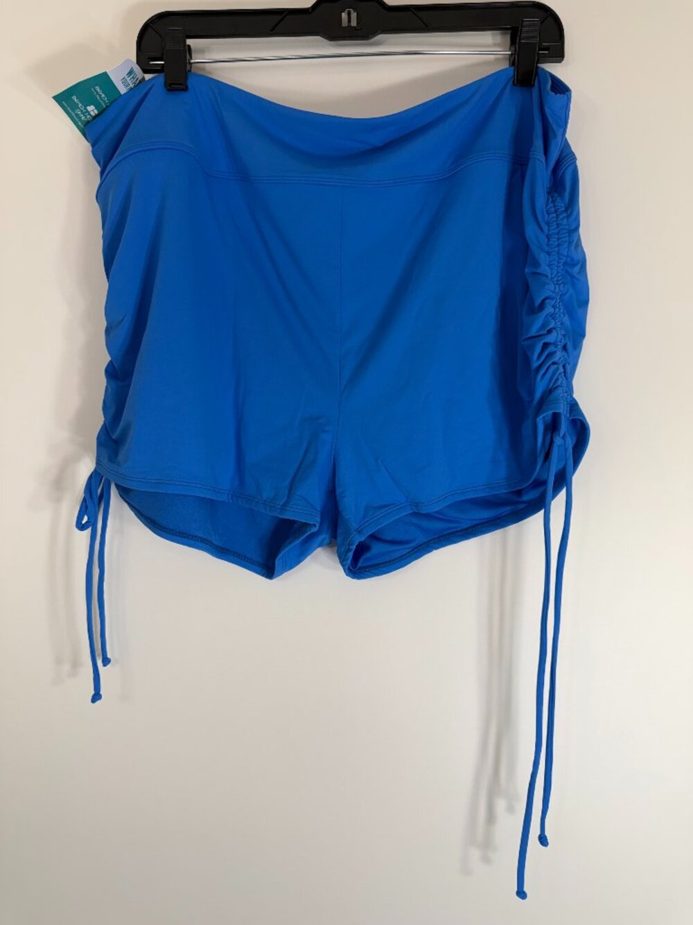 New! Beach House Swim Short Bottom Womens Plus Size 22W Beautiful Blue Side Ties